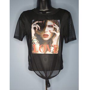 💜$5💜  Lady Love Sheer Top-SIZE LARGE